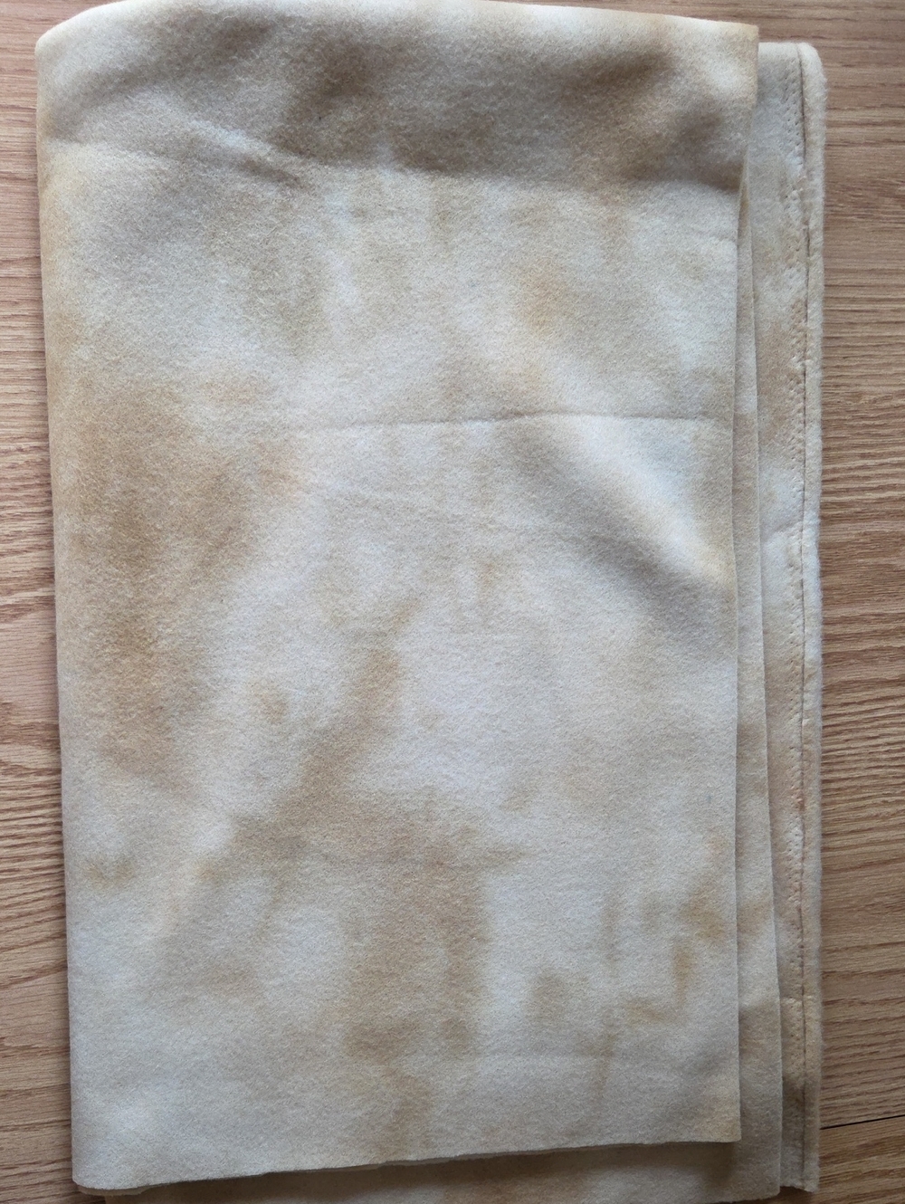 FLEECE SALE! Tan Tie Dye Fabric Print Blanket 1.305 yards